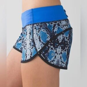 Lululemon Athletica Blue and Black Athletic Shorts